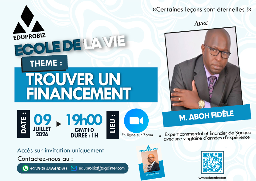 ECOLE DE LA VIE - Formation Pack 2 - Trouver un financement