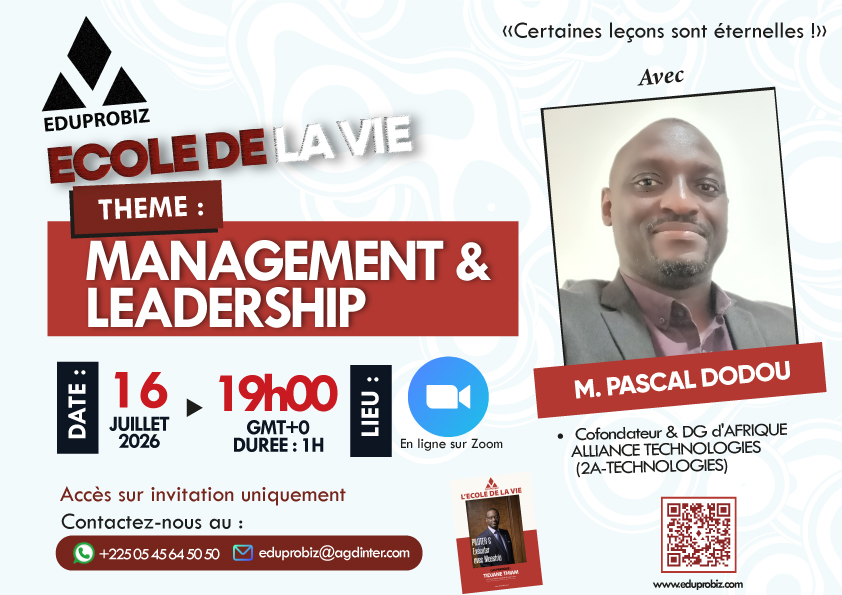ECOLE DE LA VIE - Formation Pack 3 - Management & Leadership