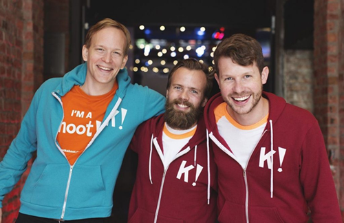 Johan Brand, Jamie Brooker et Morten Versvik fondateur de Kahout 