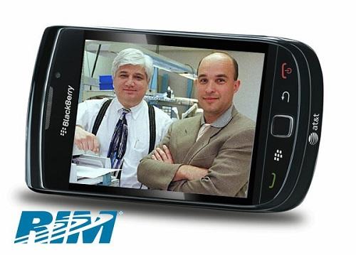 Mike Lazaridis (à gauche) et Jim Balsillie (à droite), cofondateurs de BlackBerry